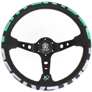 VERTEX 1996 STEERING WHEEL 350MM GREEN DEEP DISH