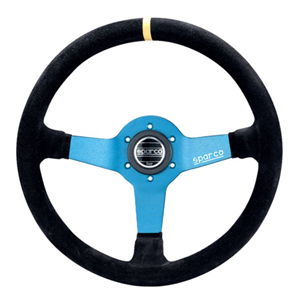 SPARCO STEERING WHEEL MONZA L550 SUEDE BLK/BL