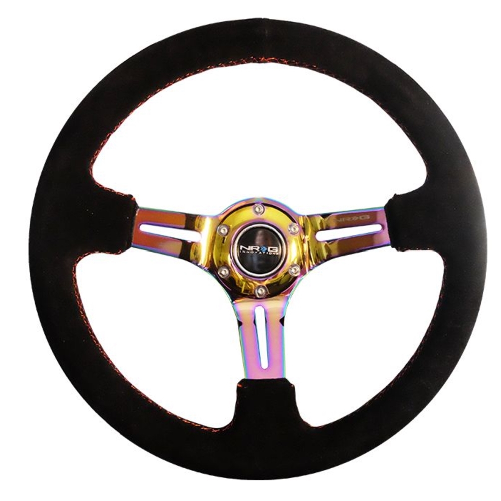 Garage16 - Reinforced Steering Wheel 350mm Sport Steering Wheel Suede ...