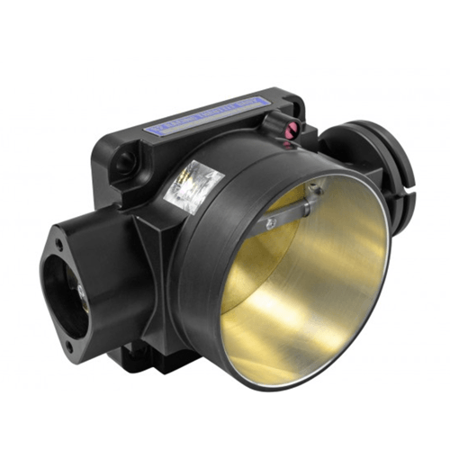 Ultra Series Billet 90mm Throttle Body Black - Honda / Acura (Ford Mustang 5.0L Bolt Pattern)