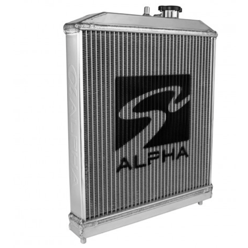 Alpha Series Half-Size Dual-Core Aluminum Radiator - 1992-2000 Honda Civic