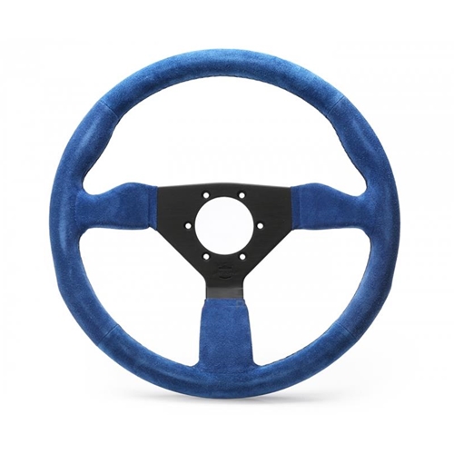 Personal Grinta Steering Wheel - Blue Suede with Black Spokes & Black Stitching - 330mm