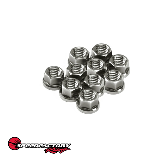 SpeedFactory Racing Titanium M8x1.25 6pt Nut  - 10pc RAW