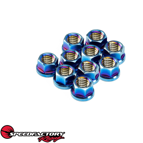 SpeedFactory Racing Titanium M8x1.25 6pt Nut  - 10pc BURNT