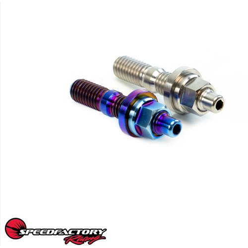 SpeedFactory Titanium BURNT Stud Kit w/ 6pt Nuts - M8x1.25x45 - 10pcs For Exhaust or Intake