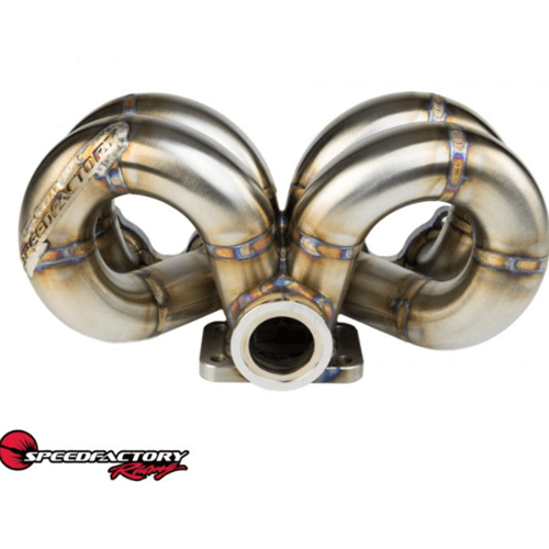 SpeedFactory Stainless Steel Turbo Manifold Ram Horn Style H22 Ramhorn Single 44/45/46mm WG