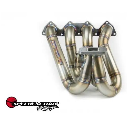 SpeedFactory Stainless Steel Turbo Manifold Top Mount Style B Series T3 Flange w 38-40mm 2 Bolt WG