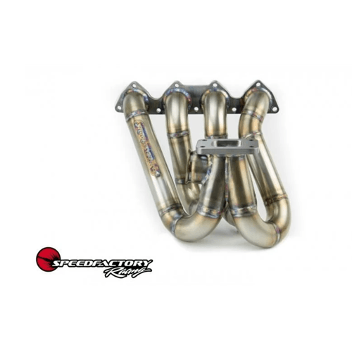 SpeedFactory Stainless Steel Turbo Manifold Top Mount Style B Series T3 Flange w 38-40mm V BAND WG