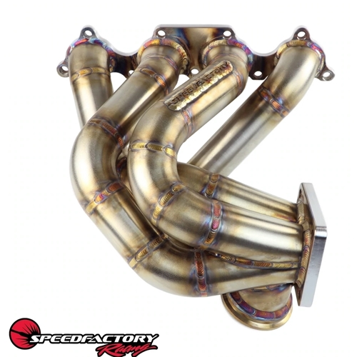 SpeedFactory Stainless Steel Turbo Manifold Forward Face Style B Series Divided T4 Flange w Single 60mm WG - Tial