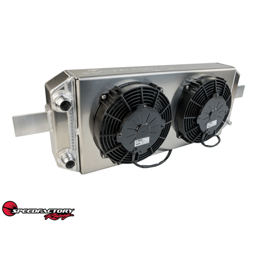 SpeedFactory Tucked Radiator B Series W/ -16an - Radiator with Shroud/Fan Kit