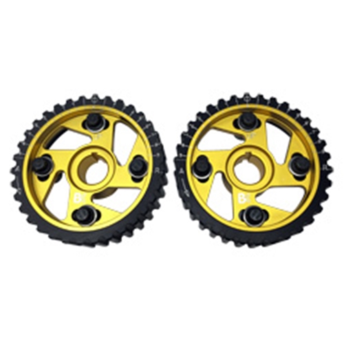 ADJUSTABLE CAM GEARS - Gold Anodize (Mitsubishi 4G63/Evo VIII) - Pair