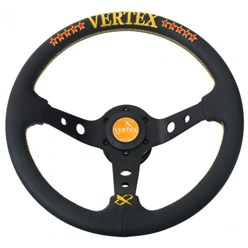 VERTEX 10 STAR 330MM GOLD STEERING WHEEL