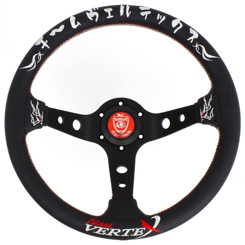 VERTEX KUMADORI 330MM LEATHER STEERING WHEEL