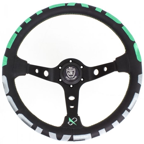 VERTEX 1996 STEERING WHEEL 350MM GREEN DEEP DISH