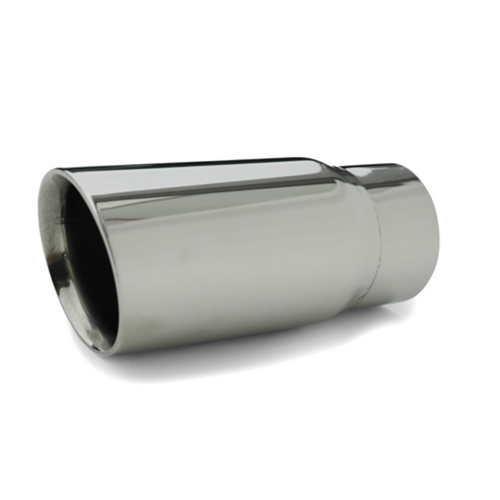 Yonaka Stainless Steel 2.5" Inlet/3.0" Outlet Angled Cut Exhaust Tip