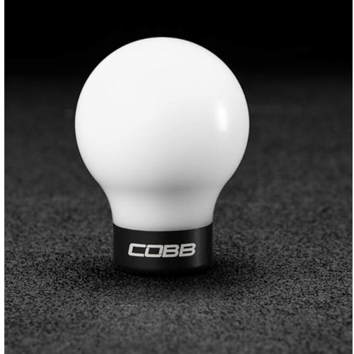 Subaru 6-Speed COBB Knob - White Knob w/ Stealth Black