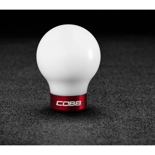 Mazda COBB Knob - White Knob w/ Race Red