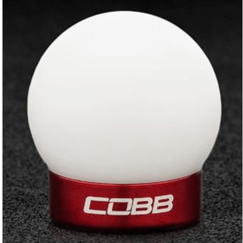 Ford Mustang Shift Knob - White Knob w/ Race Red