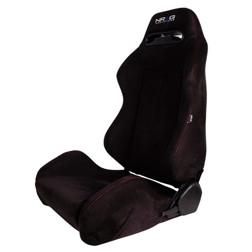 Type-R Suede Sport Seat Black W/ Red Stitching w/ logo