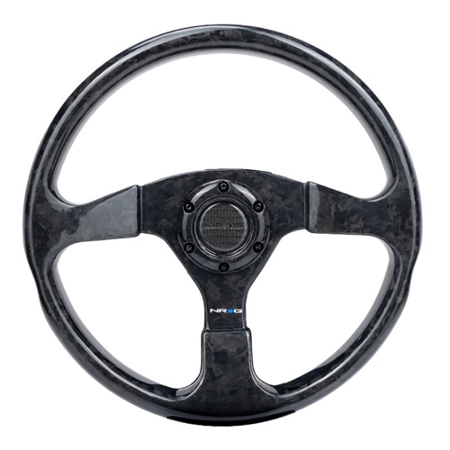 FORGED CARBON FIBER STEERING WHEEL 350mm 3" Deep Dish