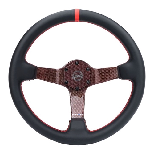 Garage16 - CARBON FIBER STEERING WHEEL 350mm Red Carbon Fiber, Red ...