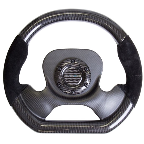 CARBON FIBER STEERING WHEEL with Suede accent 320mm CF CENTER PLATE two tone carbon