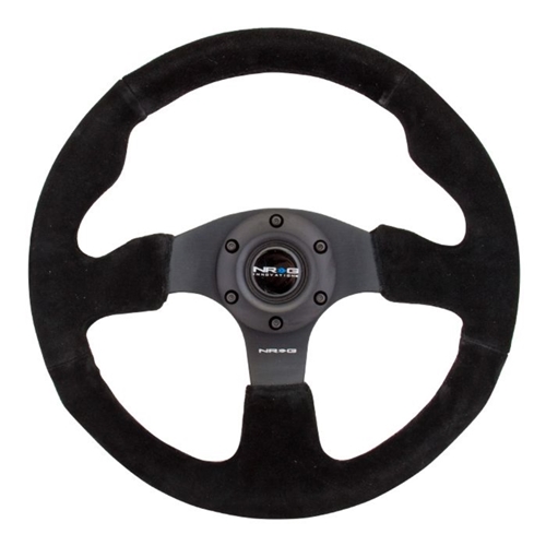 Reinforced Steering Wheel - Suede Steering Wheel 320mm w/ BLACK stitch