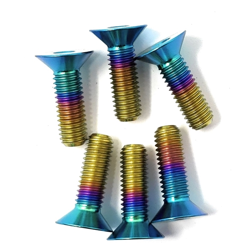 Titanium Multi color Steering wheel Screw Kit Upgrade " CONICAL" 16mm