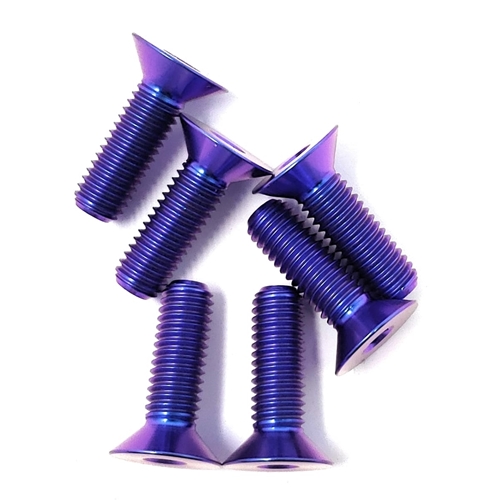 Titanium Purple Steering wheel Screw Kit Upgrade " CONICAL" 16mm