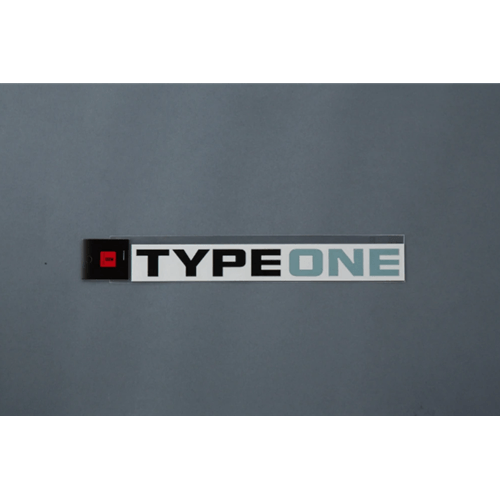 TypeOne Logo Sticker - Black/Grey 250x25mm