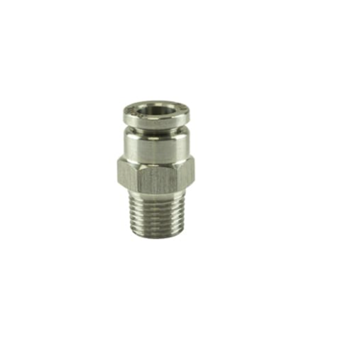 1/8" NPT to Straight 1/4" pushloc stainless steel