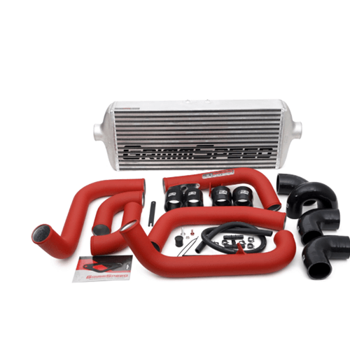 Front Mount Intercooler Kit [Inc. Red Piping] - Subaru 08-14 STI