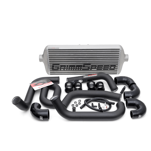 Front Mount Intercooler Kit [Inc. Black Piping] - Subaru 08-14 WRX