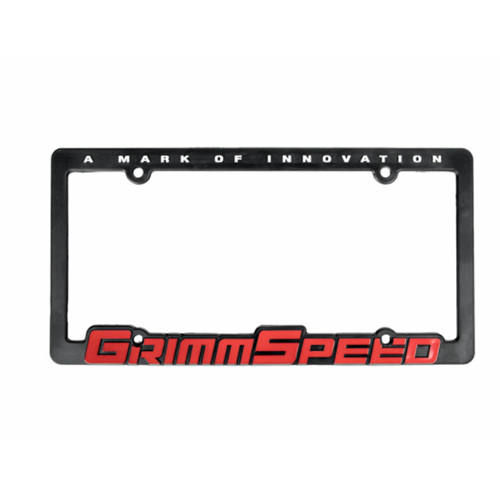 License Plate Frames - GrimmSpeed RED Text (Single)