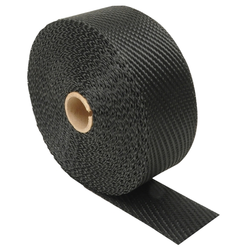 Exhaust Wrap  2" x 50ft - Titanium - Black