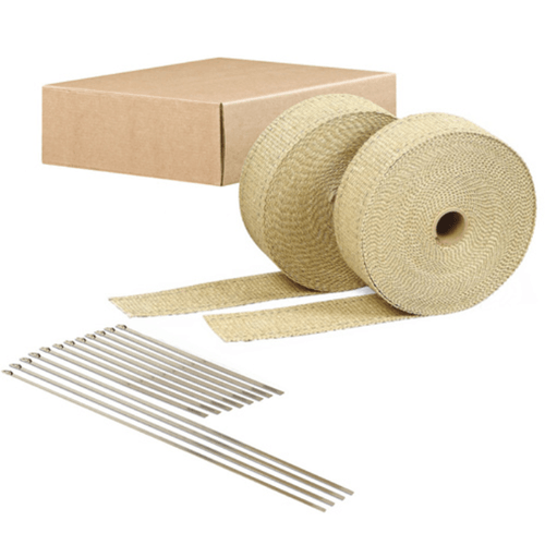 Exhaust Wrap Promo Kit (2 - 50ft Tan Wrap & Combo Tie Kit)