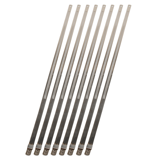 Stainless Steel Positive Locking Tie  1/4" (7mm) x 9"- 8 per pack