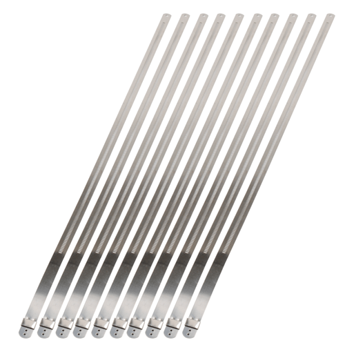 Stainless Steel Positive Locking Tie  1/2" (12mm) x 20" - 10 per pack