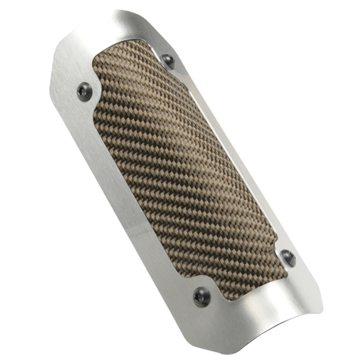 PipeShield Flexible Heat Shield -4" x 8" - Brushed / Titanium