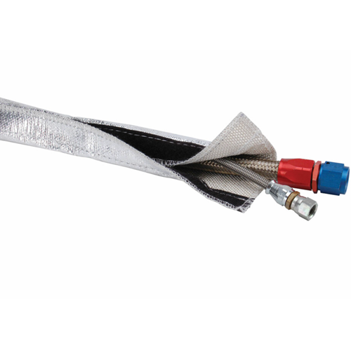 Heat Shroud™ 3/4" I.D. x 3ft - Aluminized Sleeving-hook & loop edge