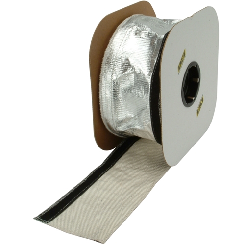 Heat Shroud™ 2-1/2" x 50ft Spool - Aluminized Sleeving-hook & loop edge