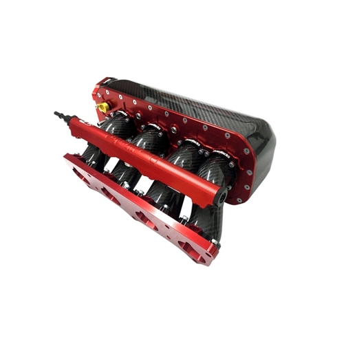 Drag Cartel K-SERIES CARBON FIBER INTAKE MANIFOLD (Side Feed) - RED