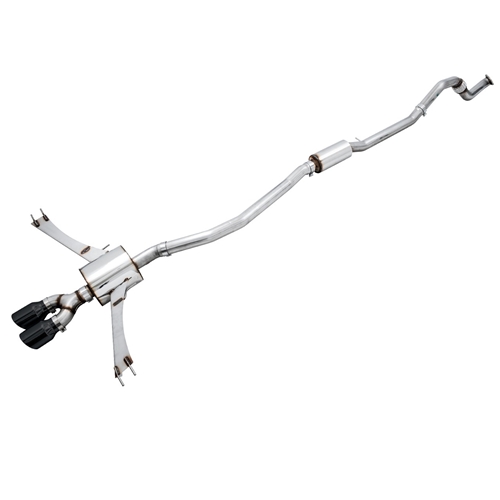 AWE Touring Edition Exhaust for 10th Gen Civic Si Coupe / Sedan (includes Front Pipe) - Dual Chrome Silver Tips