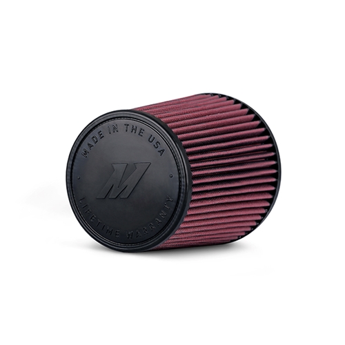 Mishimoto Performance Air Filter, 4in Inlet, 7in Filter Length, Red