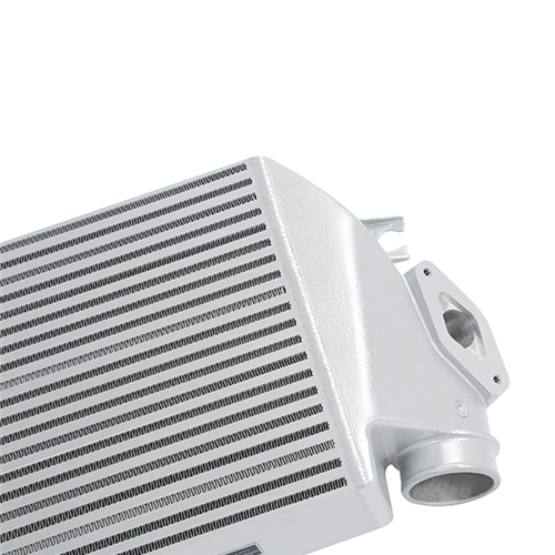 Mishimoto Subaru WRX 2008-2014 Top-Mount Intercooler Silver Cooler, Blue Hoses