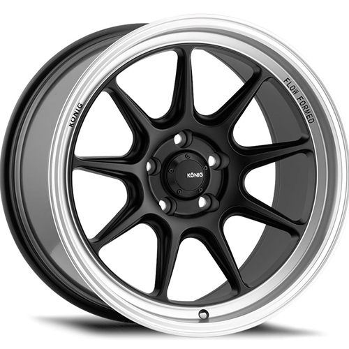 KONIG COUNTERGRAM 18x9.5A 5x114.3 ET25 MATTE BLACK / MATTE MACHINED LIP