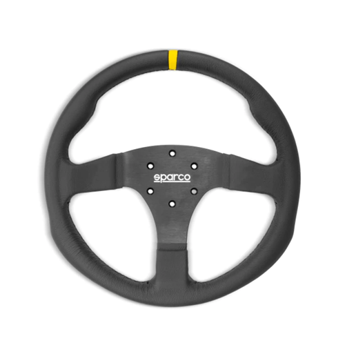 SPARCO STEERING WHEEL R350B LEATHER W/BTTN