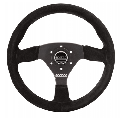 SPARCO STEERING WHEEL R383 LEATHER BLK/BLK