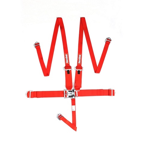 Race Quip 5-point Latch & Link Harness - Red