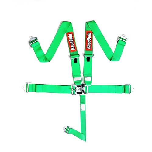 Race Quip 5-point Latch & Link Harness - Green